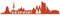 Samunshi® Leipzig Skyline Aufkleber Leipzig Sticker 120 x 27cm kupfermetalleffekt