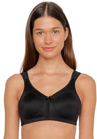 SUSA BH ohne Bügel Longline BH Classics I Bügelloser BH mit femininer Optik durch Spitzeneinsatz I Halbtransparenter BH mit 3-teilig genähten Cups