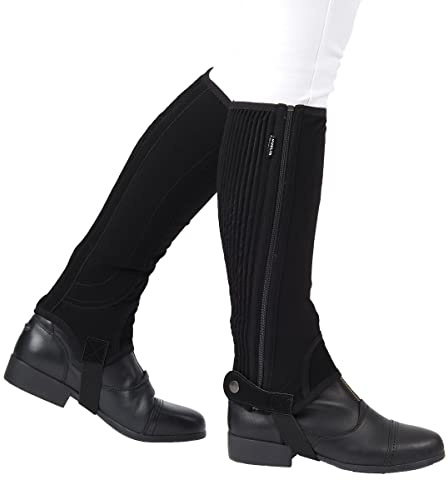 Dublin Easy-Care Half Chaps II, Black, Childs Small