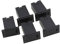 yibuy schwarz 9 V Gitarre Akku Halter Fall Box für aktive Tonabnehmer Gitarre & Bass Set von 5