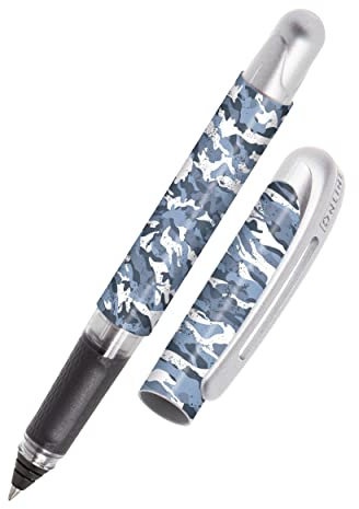 Online Tintenpatronen-Rollerball College Camouflage, Stift für Rechtshänder und Linkshänder, ergonomisches Griffstück, hochwertiger Tintenroller, Standard-Tintenpatronen, inkl. Kombipatrone blau, 1 Stück (1er Pack)