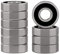 XiKe 6001-2RS Kugellager 12x28x8mm Chromstahl und Vorgeschmiert, 6001RS Rillenkugellager mit Gummi Doppeldichtung, 10er-Packung