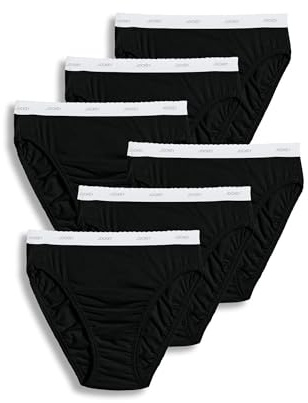 Jockey Women's Underwear Classic French Cut - 6 Pack, Black, 7