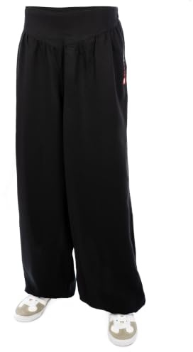 wu designs Baumwolle (Leicht) Damen Kung Fu & Yoga Trainingshose Schwarz 170
