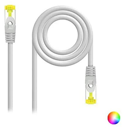 NanoCable 10.20.1901- Cable de Red Ethernet RJ45 LSZH Cat.6A SFTP, AWG26, 100% Cobre, Libre de alogenos, Gris, latiguillo de 1.0 mts