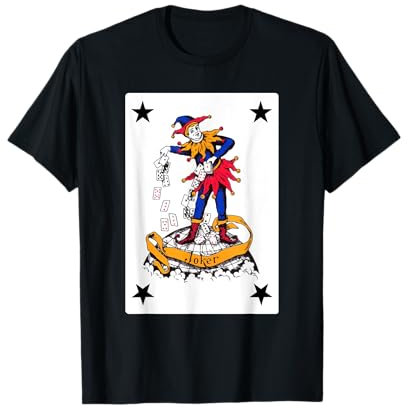 Vintage Joker Spielkarte Retro Clown-Gruppe Kostüm T-Shirt
