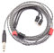 HÖRLUCHS® Standard Kabel 2-Pin, 160 cm transparent inkl. Biegeelement - Ersatzkabel mit 3,5 mm Klinkenstecker für HL1 HL4 HL5 HL7-Serie