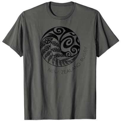 Neuseeland Rugby - Maori Inspiriert Kiwi & Silberfarn T-Shirt