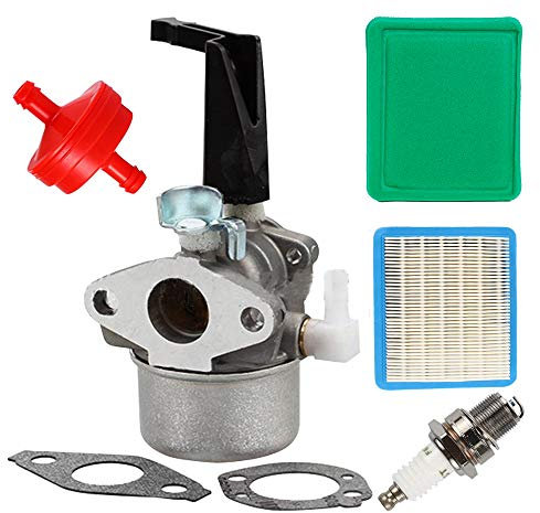 Carkio 696065 Kit carburateur avec Joint d'étanchéité Filtre à air YL-991, Filtre à Carburant YL-999, Bougie d'allumage YL-721 Compatible with motoculteur 697422 110412 110402