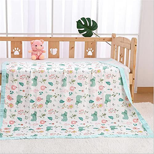 UKKD Toalla de baño para bebé 110 * 120 Cm De 6 Capas Fibra De Bambú Bebé Cubierta De Cubierta Muslin Manta De Algodón De Bambú Manta De Almacenamiento De Niños