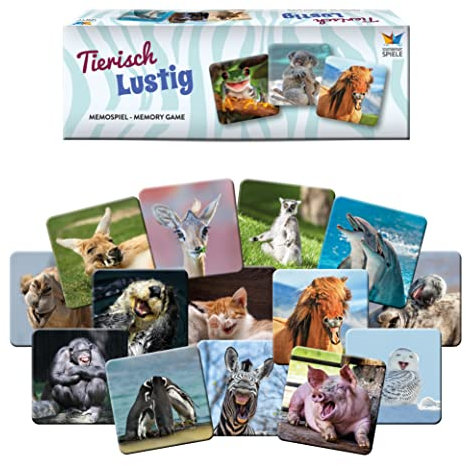 Starnberger Spiele - Tierisch Lustig - Memospiel - Kartenspiel für Erwachsene und Kinder ab 6 Jahren - Geschenk für Tierliebhaber