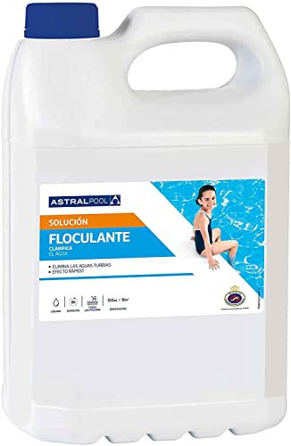RASMACOR | 1 Unidad Floculante líquido para Piscinas | Garrafa 5 litros | Producto para CLARIFICAR Aguas TURBIAS | Eliminar la turbidez del Agua | Fluidra 11388