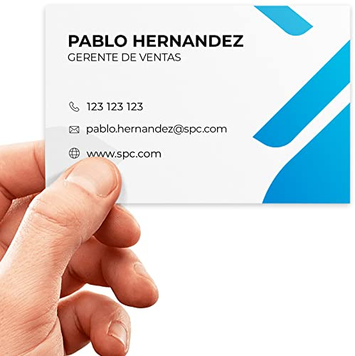 Tarjetas de Visita Personalizadas | Tamaño: 85 x 55 mm - Rectangular: Formato Europeo | Tarjetas de Presentación de Negocio o Personal | Escoger un Diseño