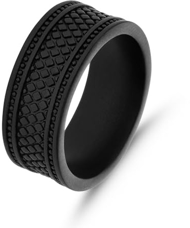 Lucardi - Herren Plattierter Ring - Schmuck - Geschenk Silber