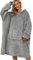 Nadeer Felpa Cappuccio Coperta Grandi Dimensioni Indossabile Sherpa Coperta Cappuccio Accogliente Gigante Ultra Morbido Caldo Tiro Peluche Felpa in Pile per Uomo Donna Adolescenti (Grigio Scuro)