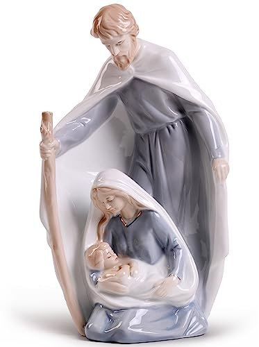 MTME Porzellanfiguren Die Heilige Familie, Krippe, Skulpturen, Statuen, Heimdekoration.