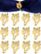 Hoyromany Rond de Serviette Doré 12 Pièces, Feuilles Anneau Serviette de Table Ronds Porte-Serviettes pour Noel la Fête de Mariage Anniversaire DîNer Décoration de Table