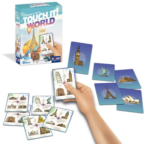 HUCH! Touch it - World Familienspiel für 2 bis 6 Spieler ab 6 Jahren; Erfühle die Prägung auf der Kartenrückseite; Für Jede Gelegenheit und Altersstufe