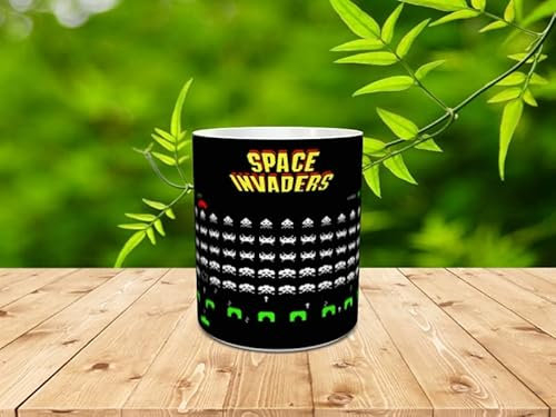 Genérico Space Invaders Tasse – ein ideales Geschenk für jeden Arcade-Videospiel-Liebhaber.