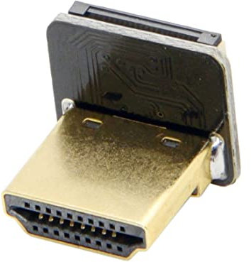chenyang FPC 20 poliger HDMI Flachstecker 90 Grad nach oben abgewinkelter Anschluss für Flachbandkabel, Raspberry Pi, GoPro, Mini-Display, Drohne, Kamera, Gimbal