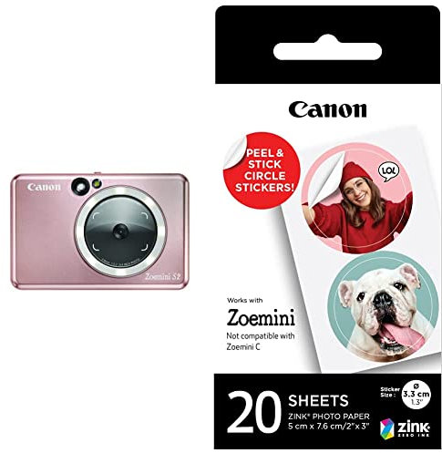 Printer Zoemini S2 Roségold + Zink Circle Sticker ZP-2030-2C-20