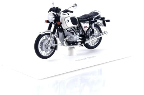 Norev- BMW R90/6 Auto in Miniatura da Collezione, Colore Bianco, 1/18e, 182036