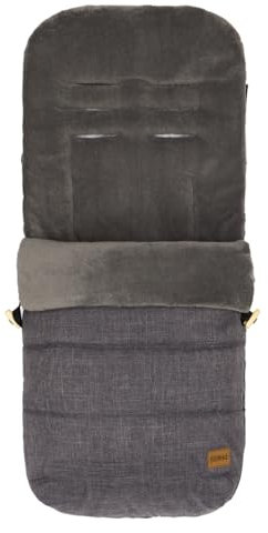 Fillikid, Fleece-Fußsack Lanin für Buggy, Sport- und Kinderwagen, Grau Melange
