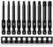 CYLBAQ Square Screwdriver Bits, 10PCS 60mm Square Head Impact Bits Premium S2 Steel 1/4” Hex Shank Magnetic Security Electric Square Head Drive, Square Drill Bit SQ0 SQ1 SQ2 SQ3 SQ4