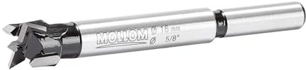 MOLLOM 16mm (5/8) Broca Forstner precisa con carburo YG8 de 1,7mm. Ideal para madera dura, plástico y contrachapado