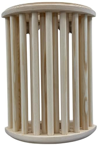 Sauna Holzblendschirm Lampenschirm GRID aus hochwertigem Kiefernholz für Wand- und Eckmontage by MaReBa24®