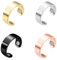 DMNQ Lymphdrainage Ring 4 Stück Magnetring Lymphdrainage Therapeutischer Magnetring Kupfer Magnet Ringe Öffnung Verstellbar für Männer und Frauen Gold Silber Schwarz Roségold Ringsatz