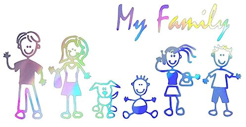 Strichmännchen-Aufkleber | Familien-Autoaufkleber | Auto-Stick-Familie-Vinyl, Strichmännchen-Meine-Familie-Autoaufkleber, erstellen Sie Ihren eigenen Stick-Familie-weißen Vinyl-Aufkleber für Windows-S