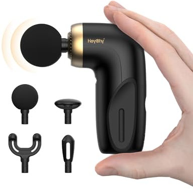 HEYCHY A1 Super Mini Massagepistole, Percussion Tiefengewebe Muskelmassagegerät, Reise Massagepistole, Kompaktes Sportmassagegerät, Tragbares Handmassagegerät für Büro Geschenke für Ihn/Sie, Zuhause,