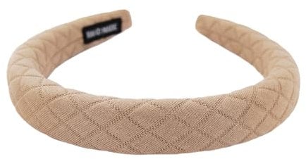 axy Haarreif mit Stoff gepolstertes - Wunderschön edler Haarreifen Damen Stirnband Haarschmuck HRK12 (Beige)