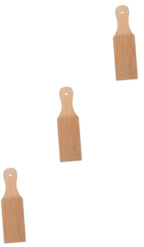 TOPBATHY 3st Nudelbrett Werkzeug Bausatz Gnocchi-maker-paddel Gnocchi-zubehör Holzbretter Set Zur Nudelherstellung Praktisches Gnocchi-brett Cavatelli-nudelmaschine Haushalt Italien Hölzern
