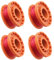 4 Stücke Ersatzspulen für Rasentrimmer W-orx, Rasentrimmer Faden Ø 1,65mm für 20V W-orx Rasentrimmer, Trimmer Spulenmodell WA0010 Trimmer Fadenspule kompatibel mit WG163E WG151 WG153 WG160 WG163 WG173