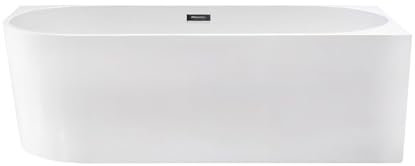 Aloni Vasca da bagno semi-indipendente Angolo 180x80 Destra Rotondo Acrilico Bianco