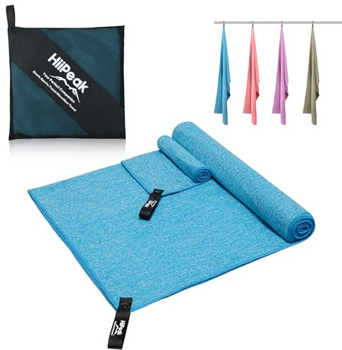 HiiPeak Mikrofaser Handtuch Kompakt und Leicht Microfaser Handtücher Fitness Handtuch Schnelltrocknend microfaser Badetuch Saugfähiges Sporthandtuch Fitnessstudio Schwimm und Gym Handtuch