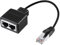RJ45 Ethernet Splitter 1 to 2, 1000Mbps Ethernet Switch 2 Port RJ45 LAN High Speed Network Splitter Adapter, Male to Dual Female Internet Connector for Two Computers for Cat5/5e/6/7/8 Cable Router