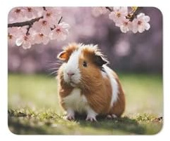 Mousepad, Meerschweinchen-Kirschbaum Gaming Mousepad Weich Mousepad Modernes Komputer-Mousepad Für Maus Computer 25X30Cm