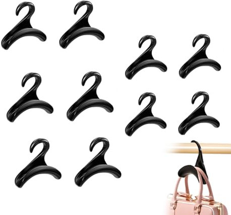 Appendi Borse,10 Pezzi Porta Borse da Armadi,Ganci per Borse,Appendi Borsa Tascabili e Ganci Organizer per Borse per Appendere Borse Tote,Zaini,Cartelle,Sciarpe,Cappelli,Cinture,Cravatte
