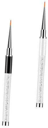 OHPHCALL 2pcs Flexible Beauty Manicure Pen Salon Nail Art Brush for French and Gel Polish