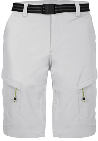 killtec Herren Funktionsbermudas/Shorts mit Gürtel KOS 11 MN BRMDS, Silbergrau, 56, 42826-000
