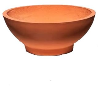 Große runde Zement-Pflanzschale für Baumschulpflanzen, Hydrokultur-Ton, Blumenbeet, Bonsai-Keramik, Rot, mittlere Größe