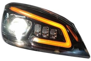VWAUGDKPS Car Full LED Headlights Compatible with Benz C Class W204 2007-2011 DRL Turn Signal Xenon Lens Hid H7 C200 C260 C63 Front Lights Car Lamps
