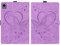 Tablet-Hüllen Kompatibel mit Oppo Realme Pad Mini Mini 8,7 Zoll Schmetterling geprägter Faltstand Schutzschutzschockdicht Pu Lederflip -Gehäusekarten -Slot -Tablette PC Fall Tablet-PC-Hülle(Purple)