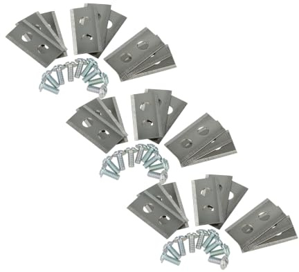 vhbw 27x Lama di ricambio compatibile con Kress Mission KR173E, KR172E, KR236E, KR174E, KR233E tagliaerba - argento, in acciaio