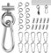 Kederleiste Haken Set, 10 Stück 6mm Kederstopper und 10 Stück Karabiner, 304 Edelstahl Stopper für Kederschiene, Kederschiene Haken für Markisenschienen, Wohnwagen, Wohnmobile, Campingfahrzeuge, Boote