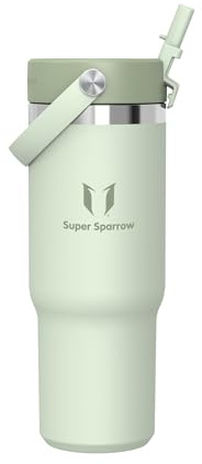 Sparrow Metal Water Bottle with Straw - 900ml - Insulated Tumbler Flex Lid | Flask Stainless Steel, BPA-Free&Dishwasher Safe, Twistpath Keeps Hot & Cold, Leakproof&Reusable, Fits Cup Holders -Daily Use