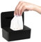 Wet Wipes Storage Box, Wet Wipes Box, Wipes Dispenser Holder Case Boxes, Toilet Tissue Paper Napkin Container Box with Lid for Home Office Desk - Green (Black-1)